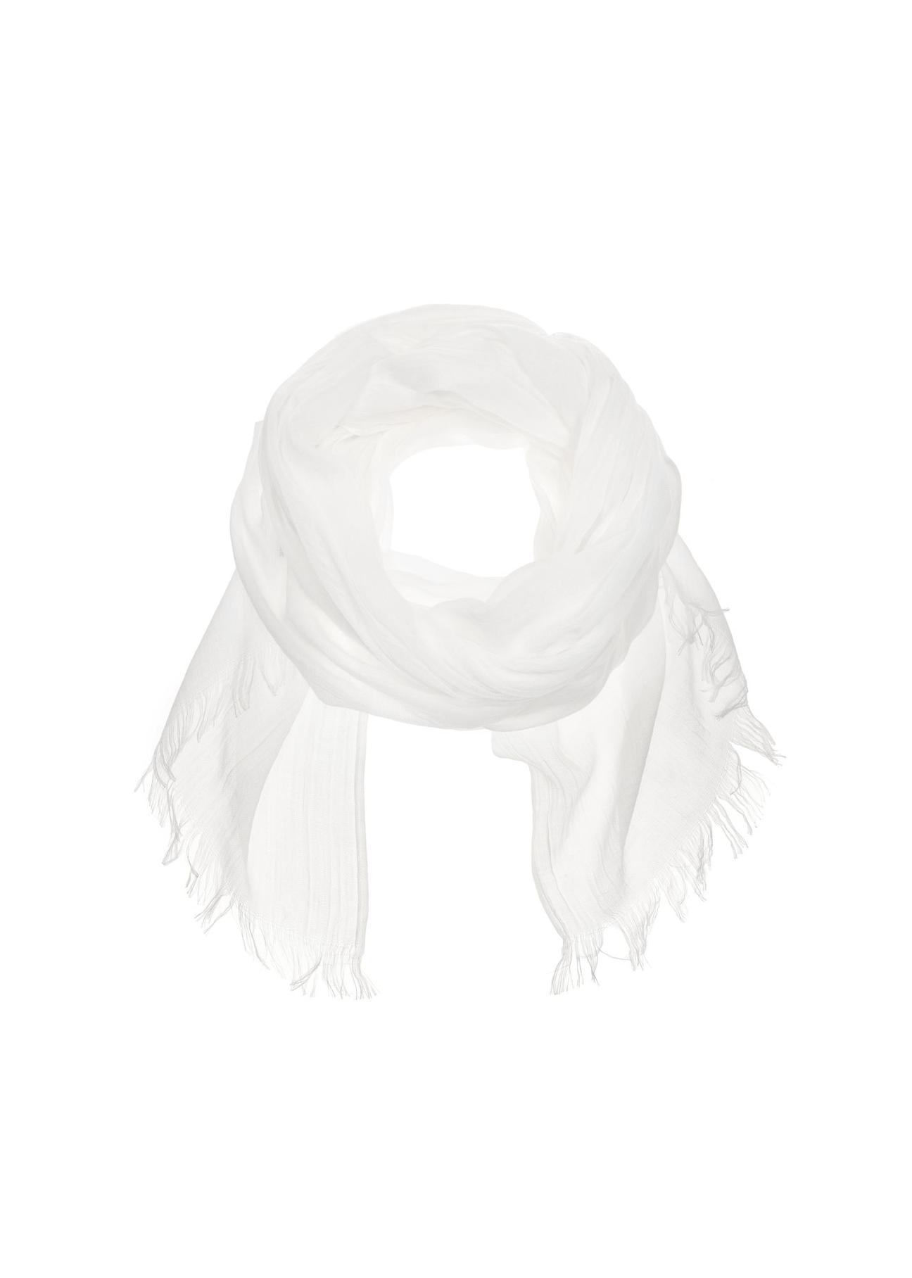 White large women's scarf SZADT-0171-11(W24)-01