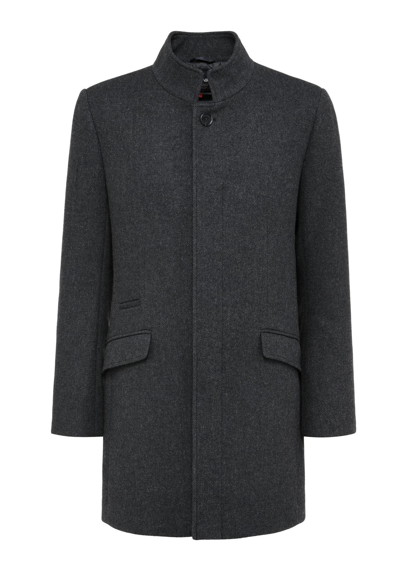 Men's gray coat PLAMT-0004-91(Z24)-01