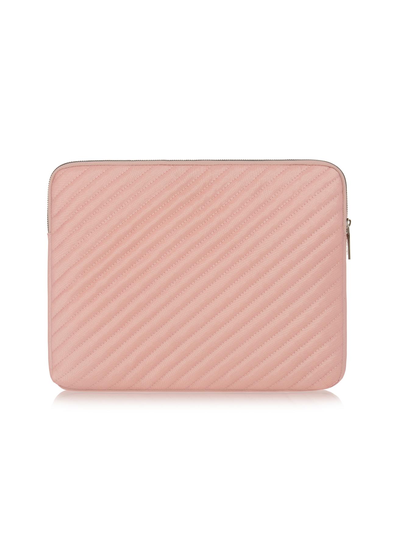 Pink quilted women's briefcase TOREN-0250-31(W23)-04