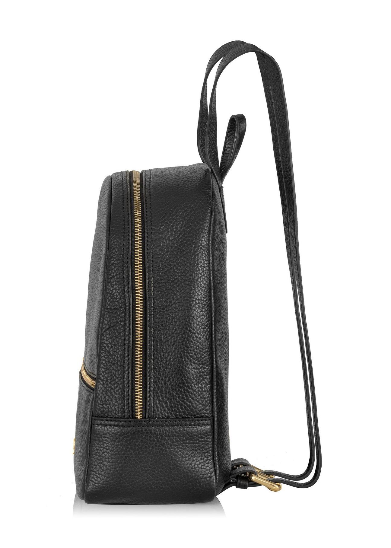 Black leather women's backpack TORES-0898B-99(Z24)-04