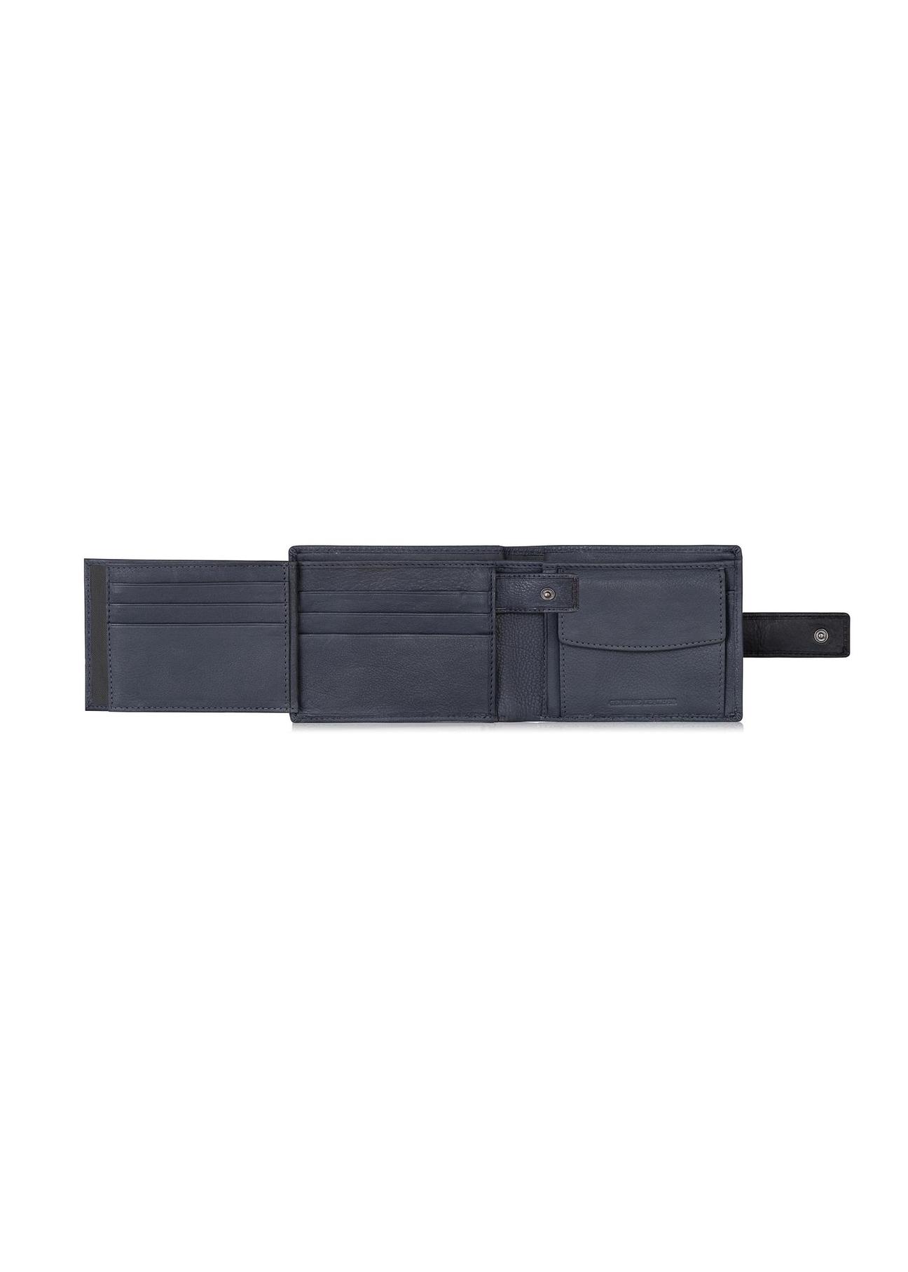 Small graphite leather men's wallet PORMS-0546-95(Z23)-06