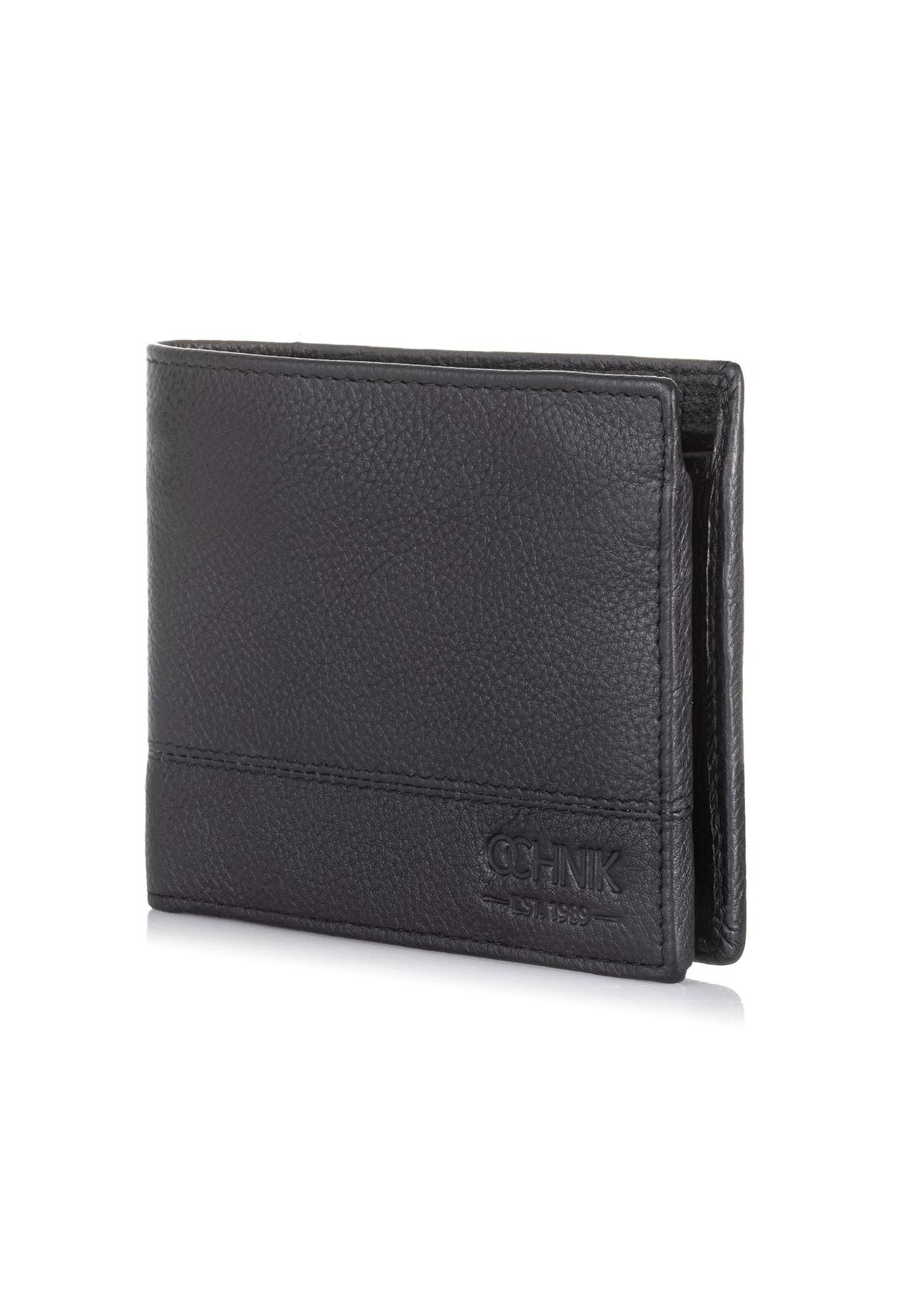 Men's leather wallet with stitching PORMS-0514-99(W23)-02