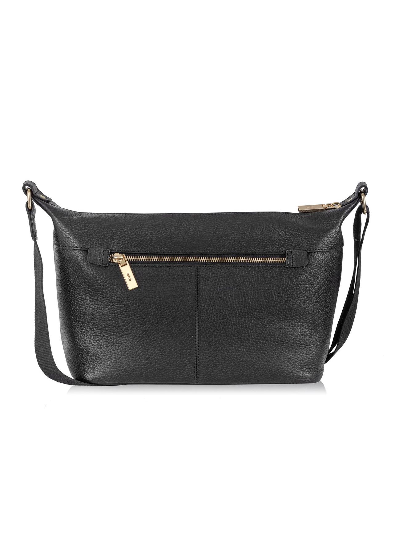 Women's leather handbag in black TORES-0984-99(W24)-04