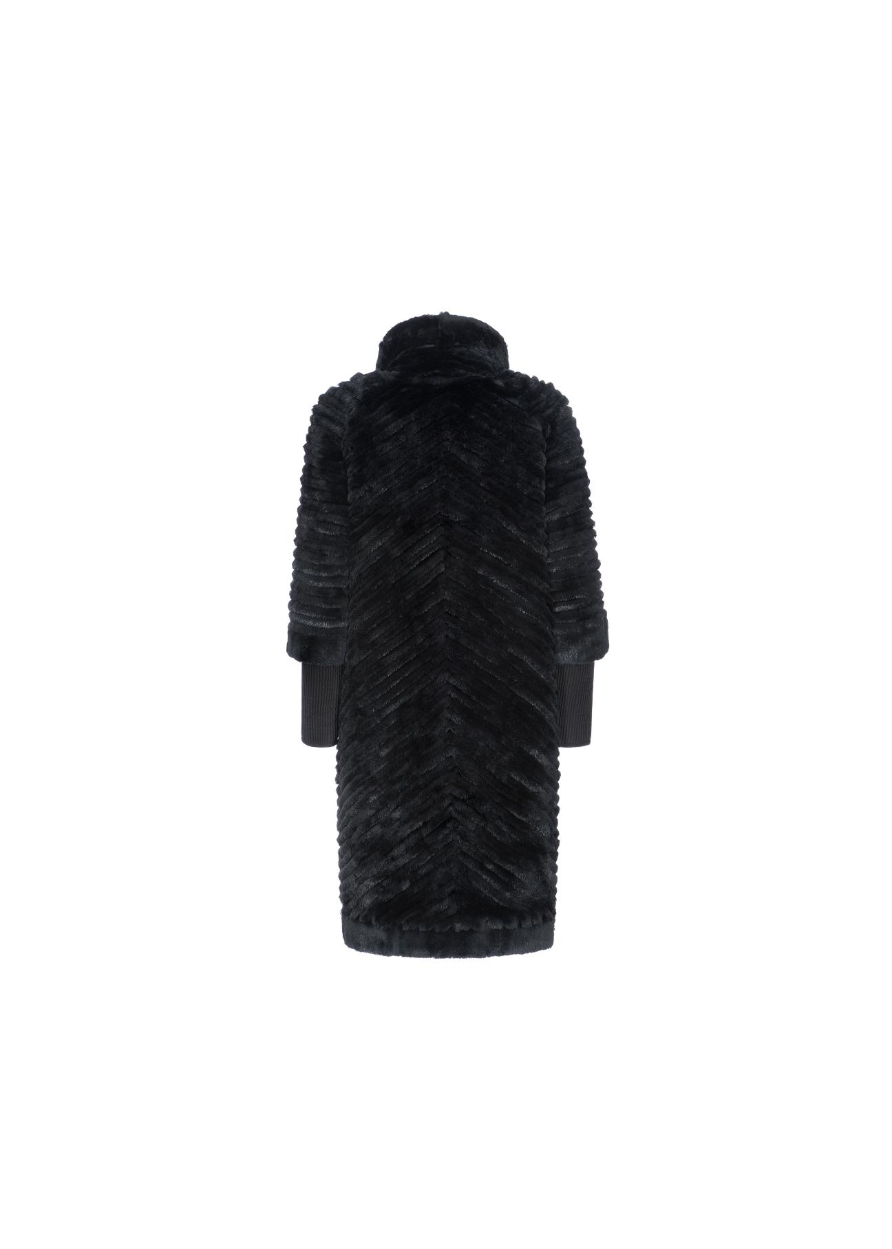 Women's fur coat with zipper closure FUTDF-0055-5501(Z22)-05