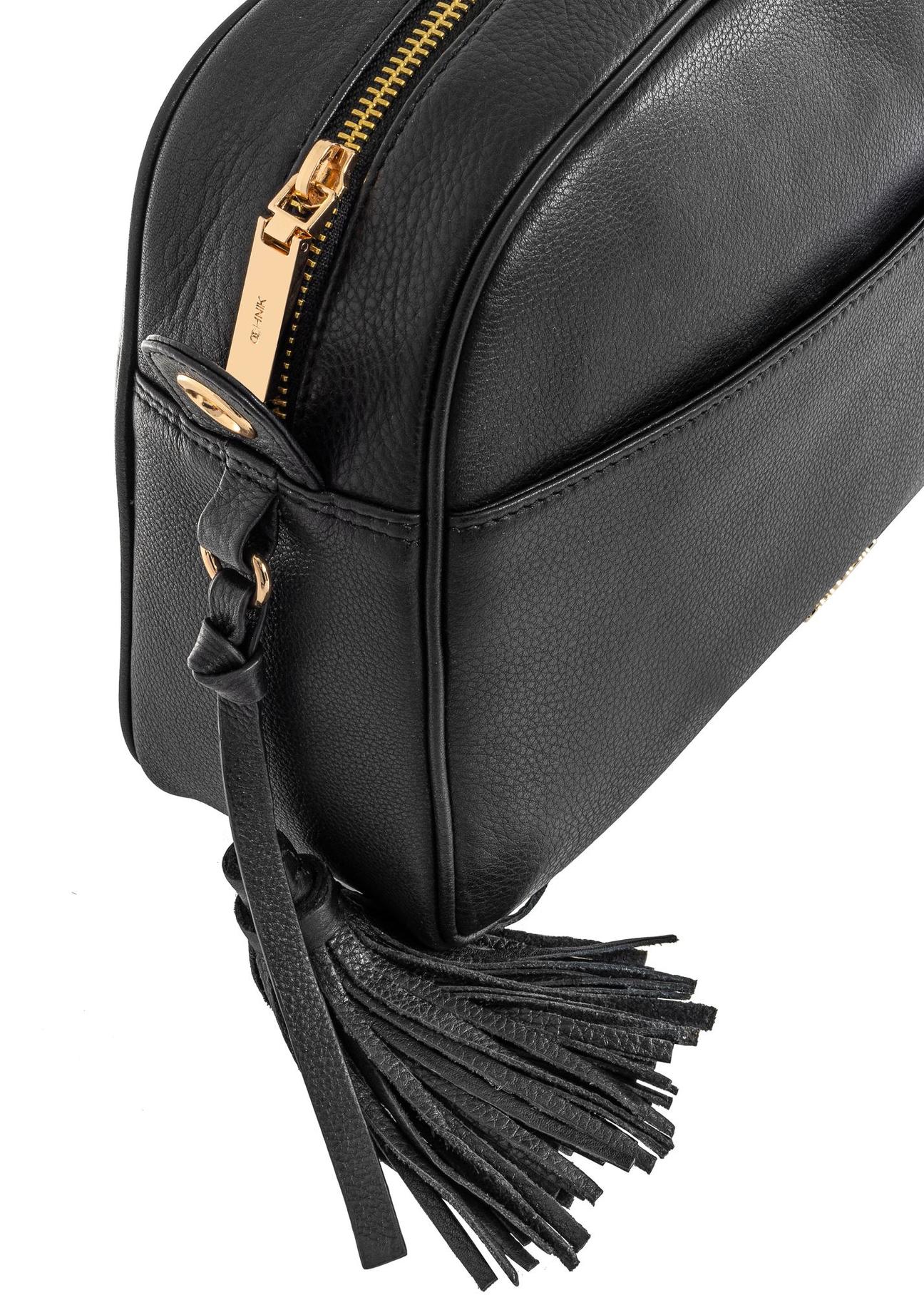 Leather black women's shoulder bag TORES-0806D-99(W25)-06