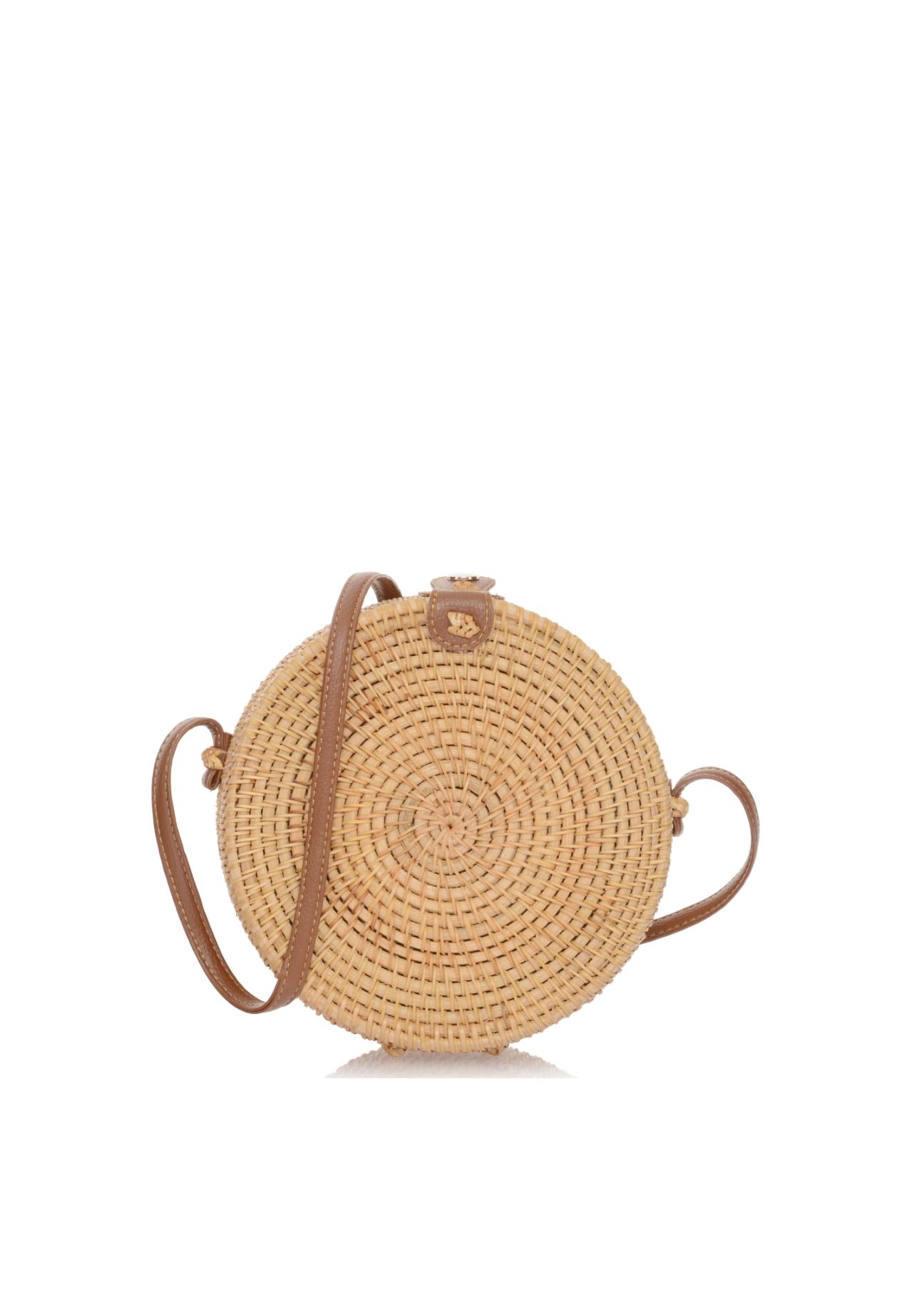 Women's round straw handbag TOREC-0260A-81(W22)-01