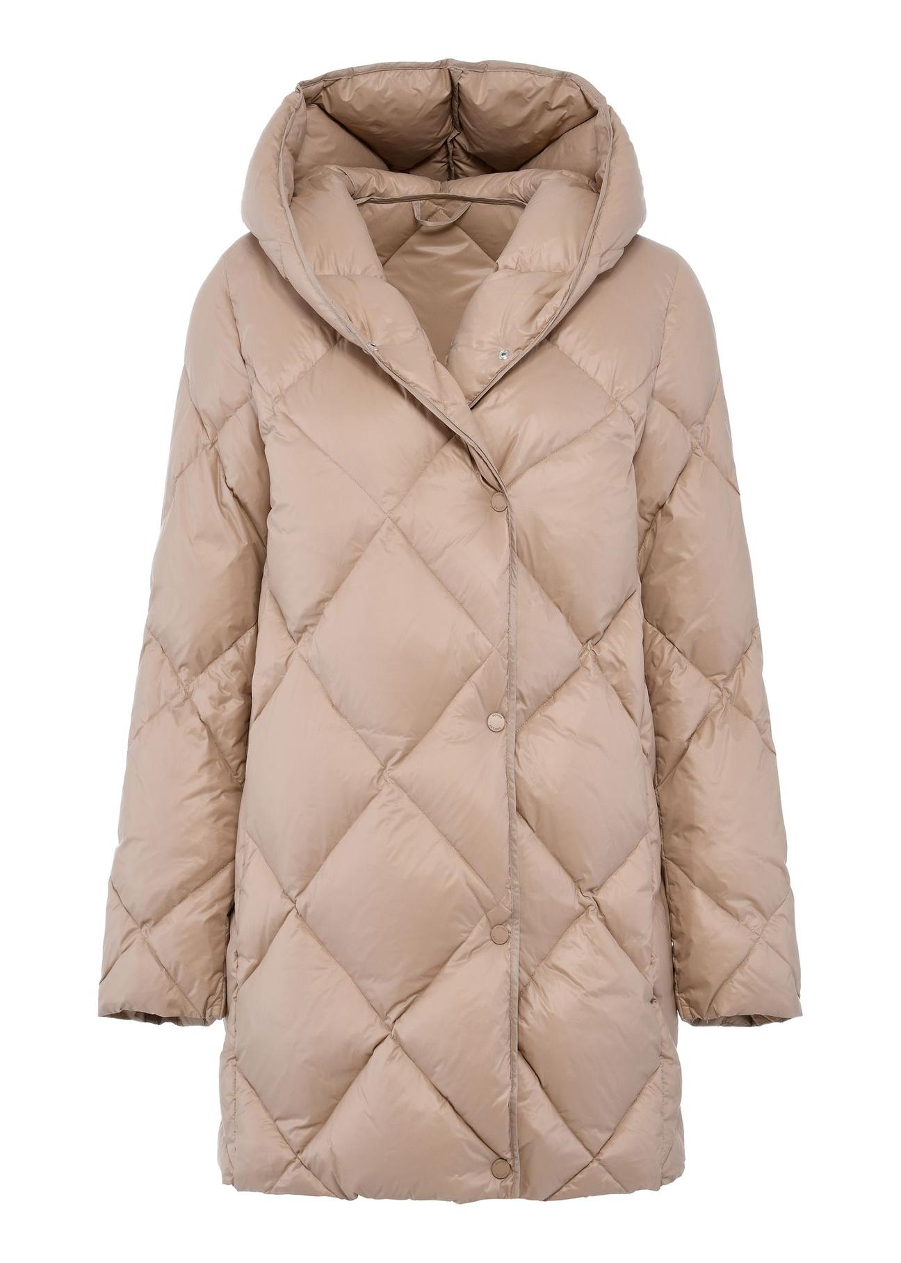 Beige quilted women's jacket KURDT-0528-81(Z24)-04