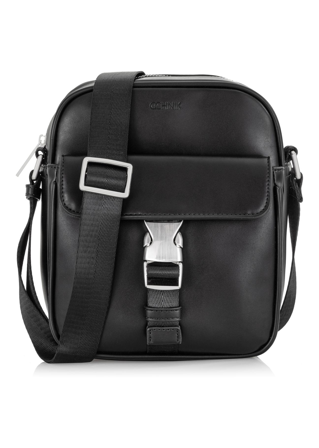 Black men's bag with pocket TORMN-0292-99(W23)-01