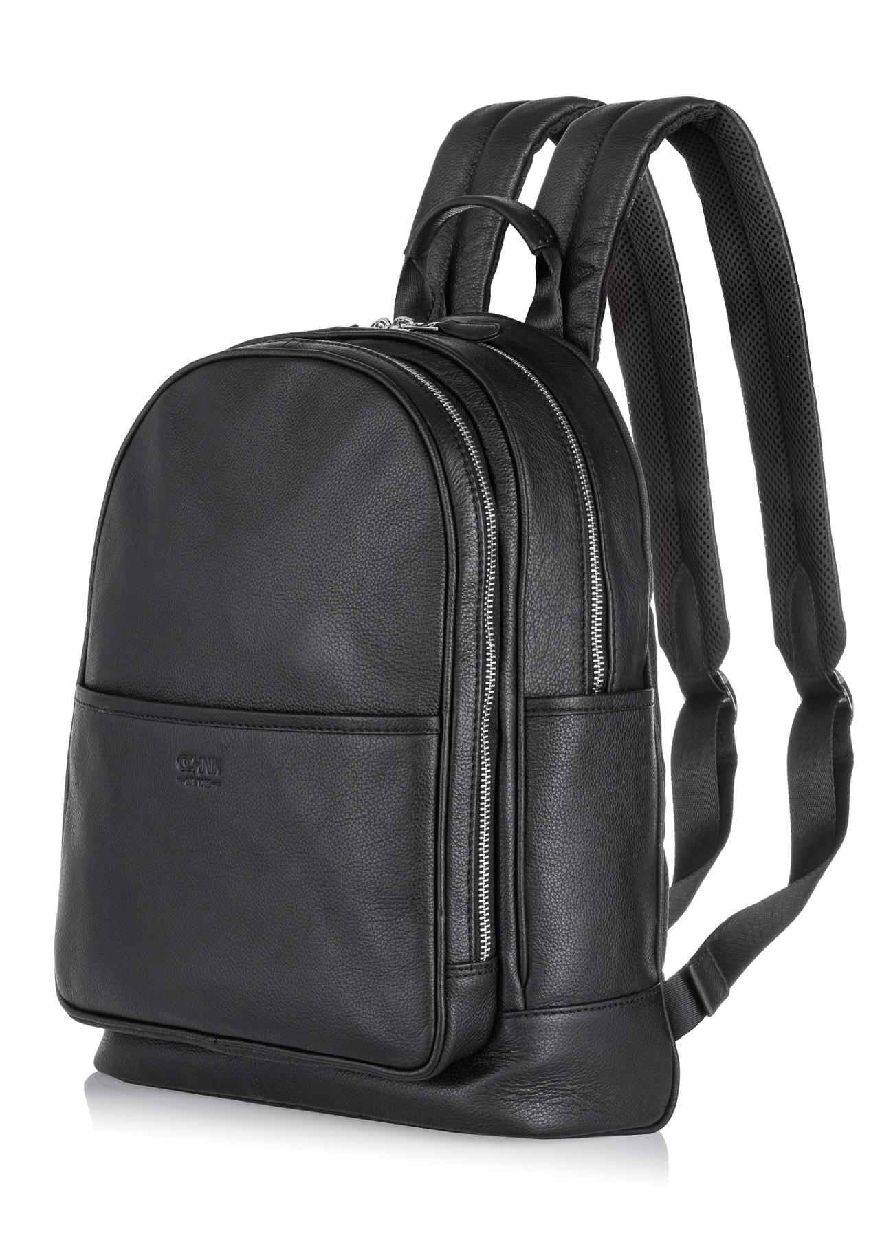 Men's two-compartment leather backpack PLCMS-0017A-99(W24)-05