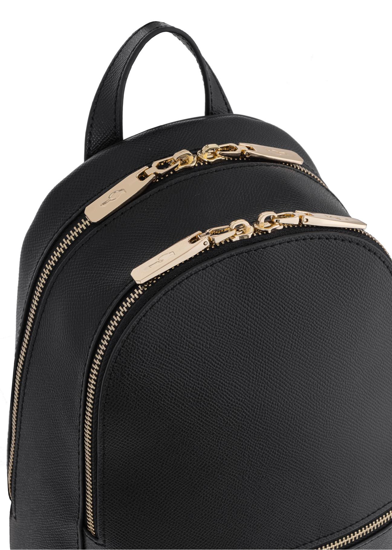 Black leather women's backpack TORES-0420B-99(Z23)-05