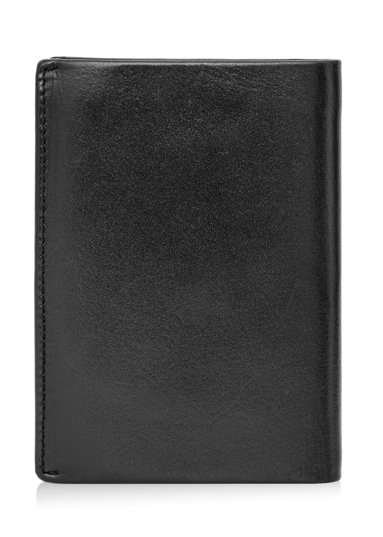 Black leather men's wallet PORMS-0406A-99(Z24)-03