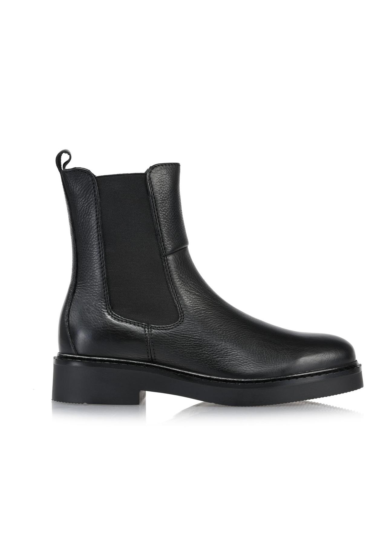 Black leather men's Chelsea boots BUTYM-0462-99(Z24)-01