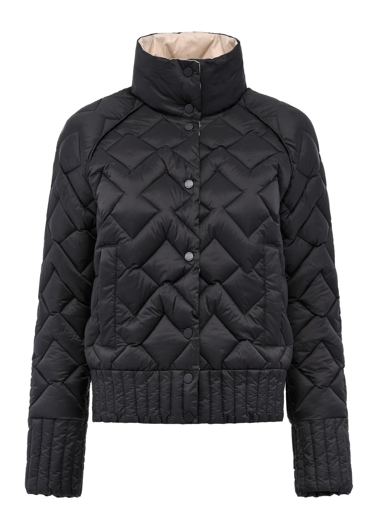 Black quilted transitional women's jacket KURDT-0571-99(Z24) pic. 5