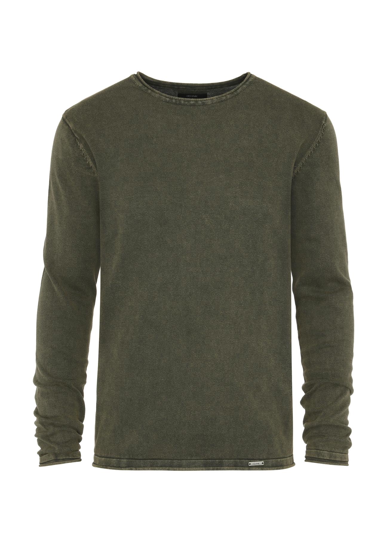 Green cotton men's sweater SWEMT-0100-55(W24)-04