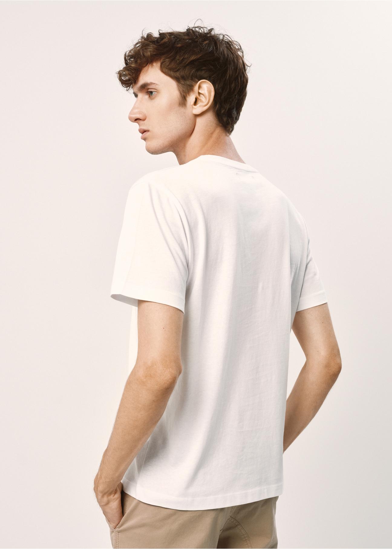 White basic Men's T-shirt  TSHMT-0097-11(W24)-02