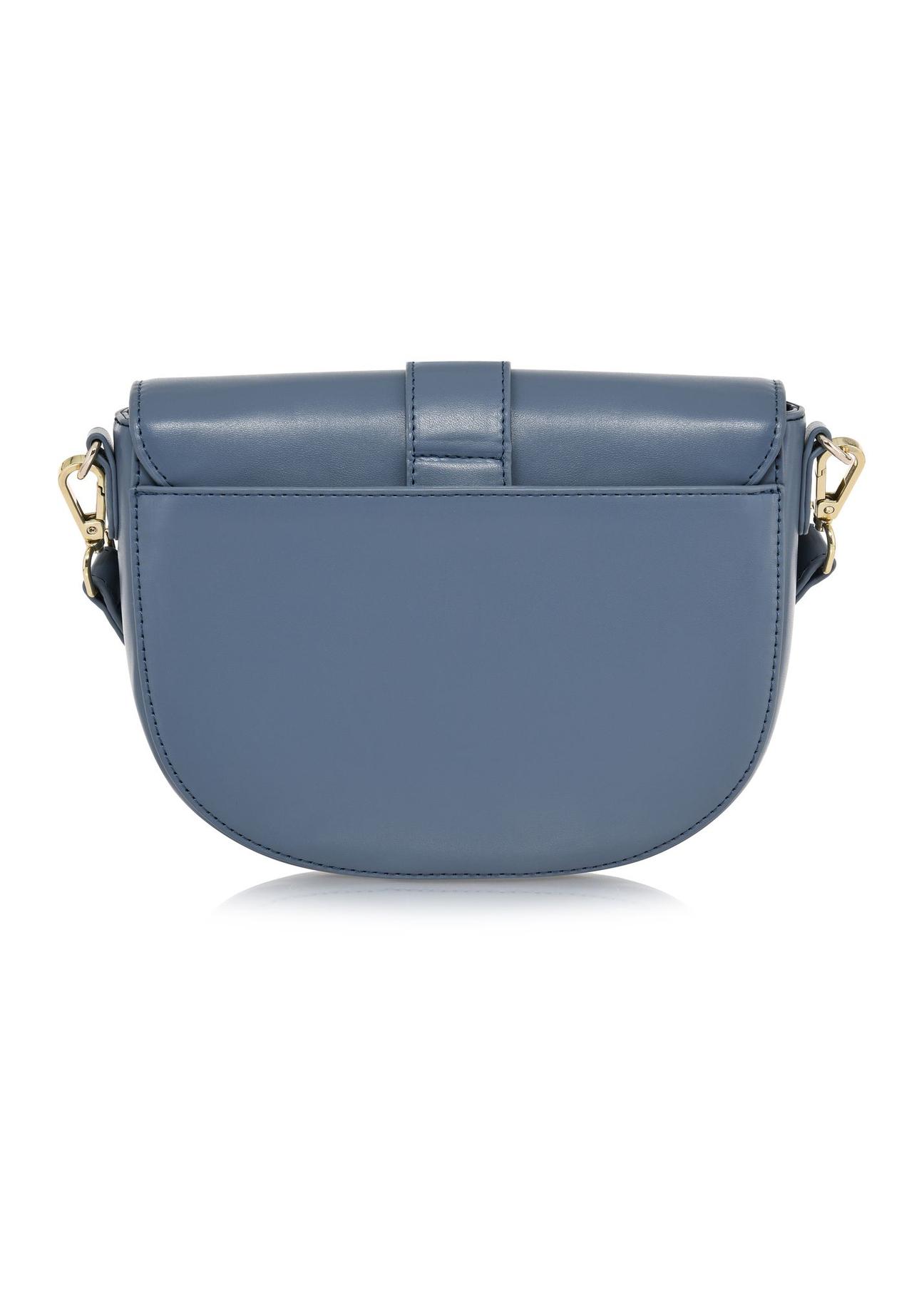 Blue imitation leather ladies postbag TOREC-0879-61(W24)-03