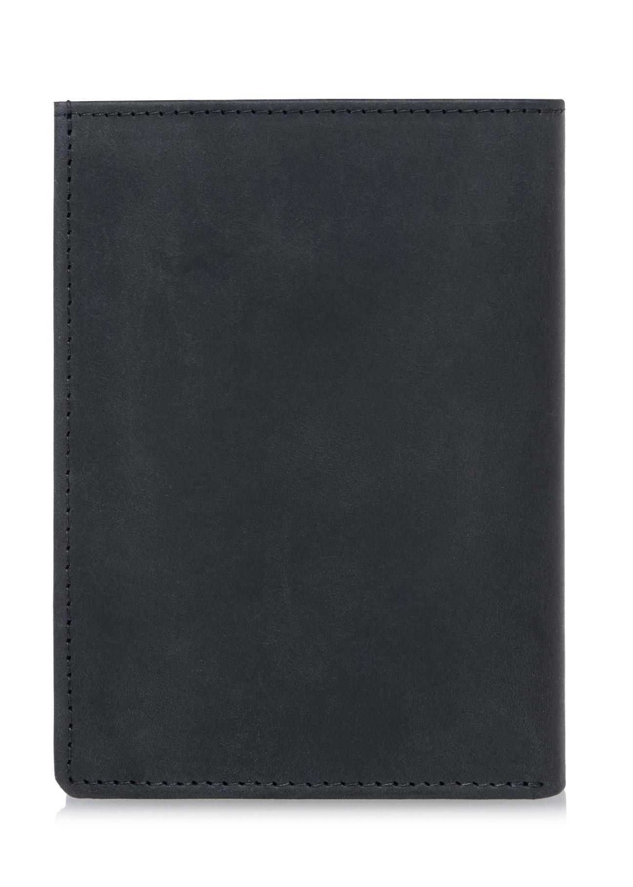 Men's leather wallet black PORMS-0545-99(W23)-02