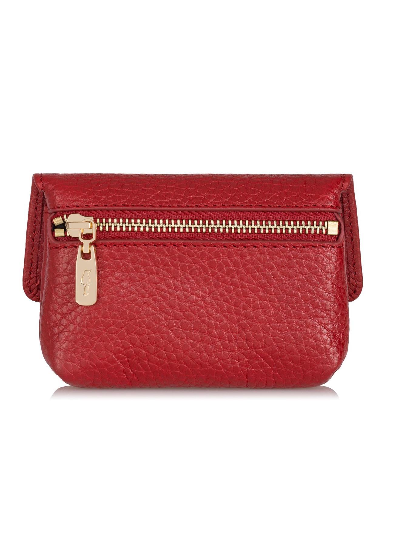 Non-stiff red leather wallet PORES-0895-40(Z23)-03