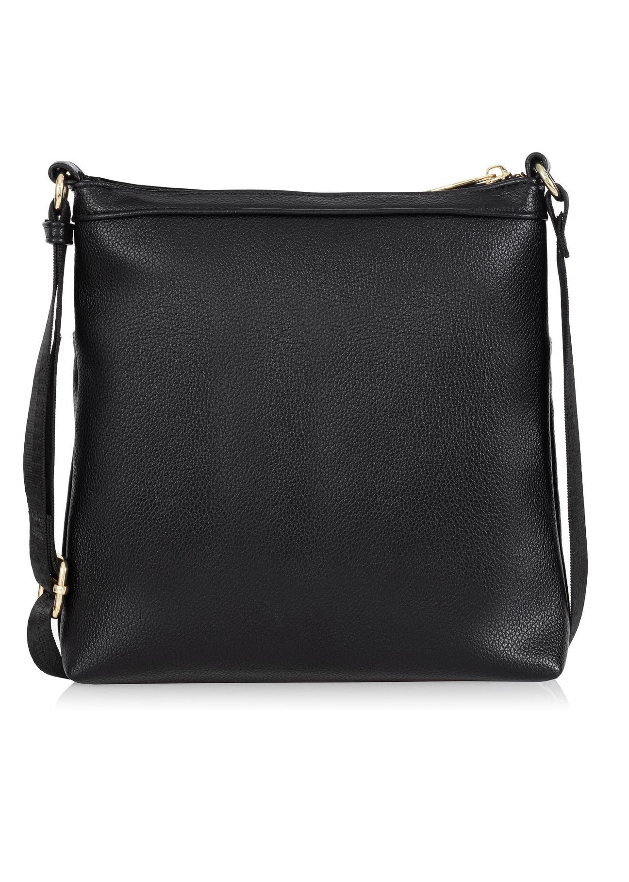 Black women's handbag with pocket TOREC-0773A-99(W24)-04