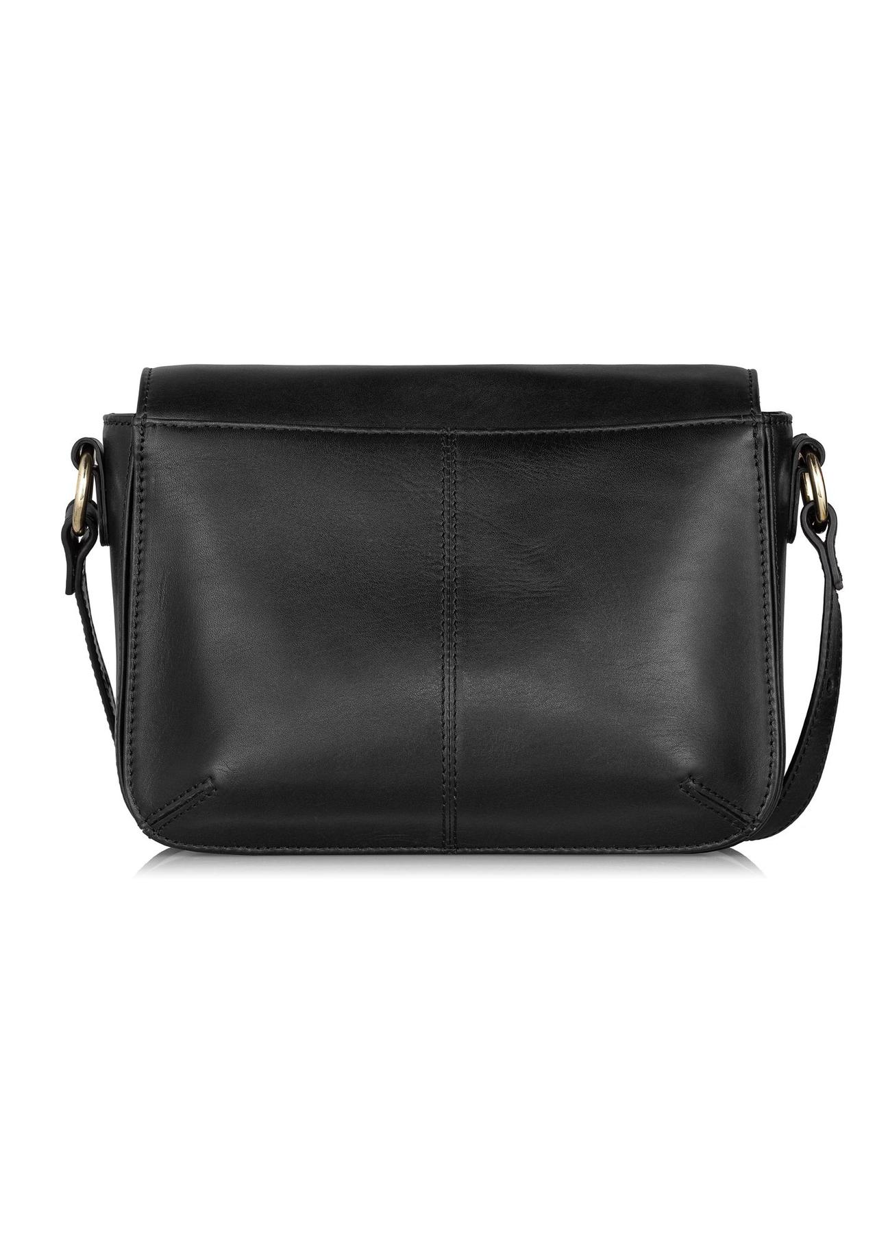 Black leather women's postbag TORES-1008-99(W24)-04