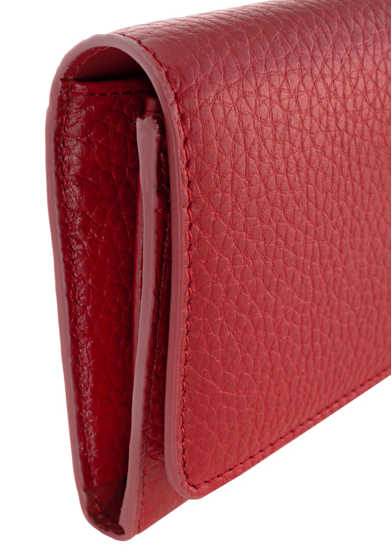 Large red leather wallet for women PORES-0893-40(Z23)-07