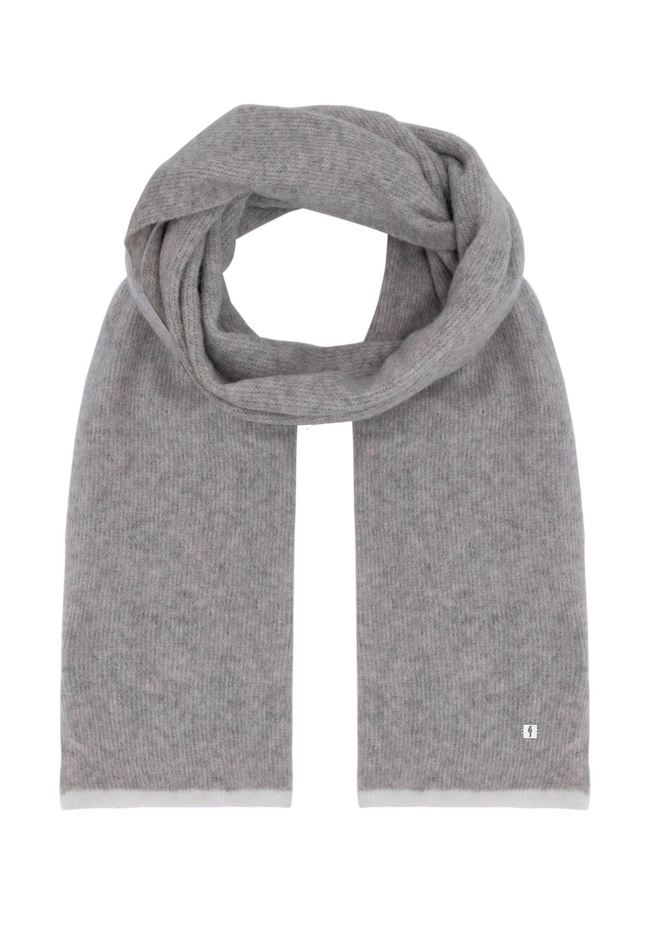 Gray women's winter scarf SZADT-0182-91(Z24)-01