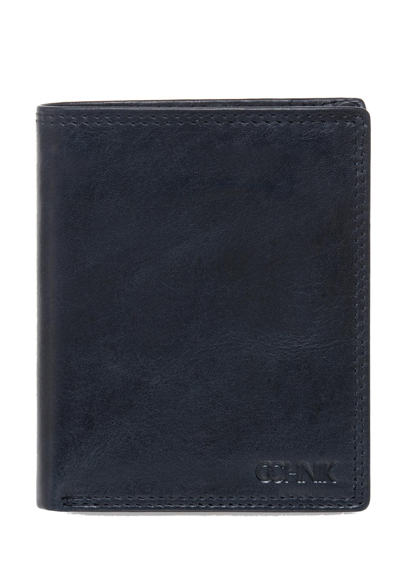 Men's navy blue leather wallet PORMS-0464A-69(W23)-01