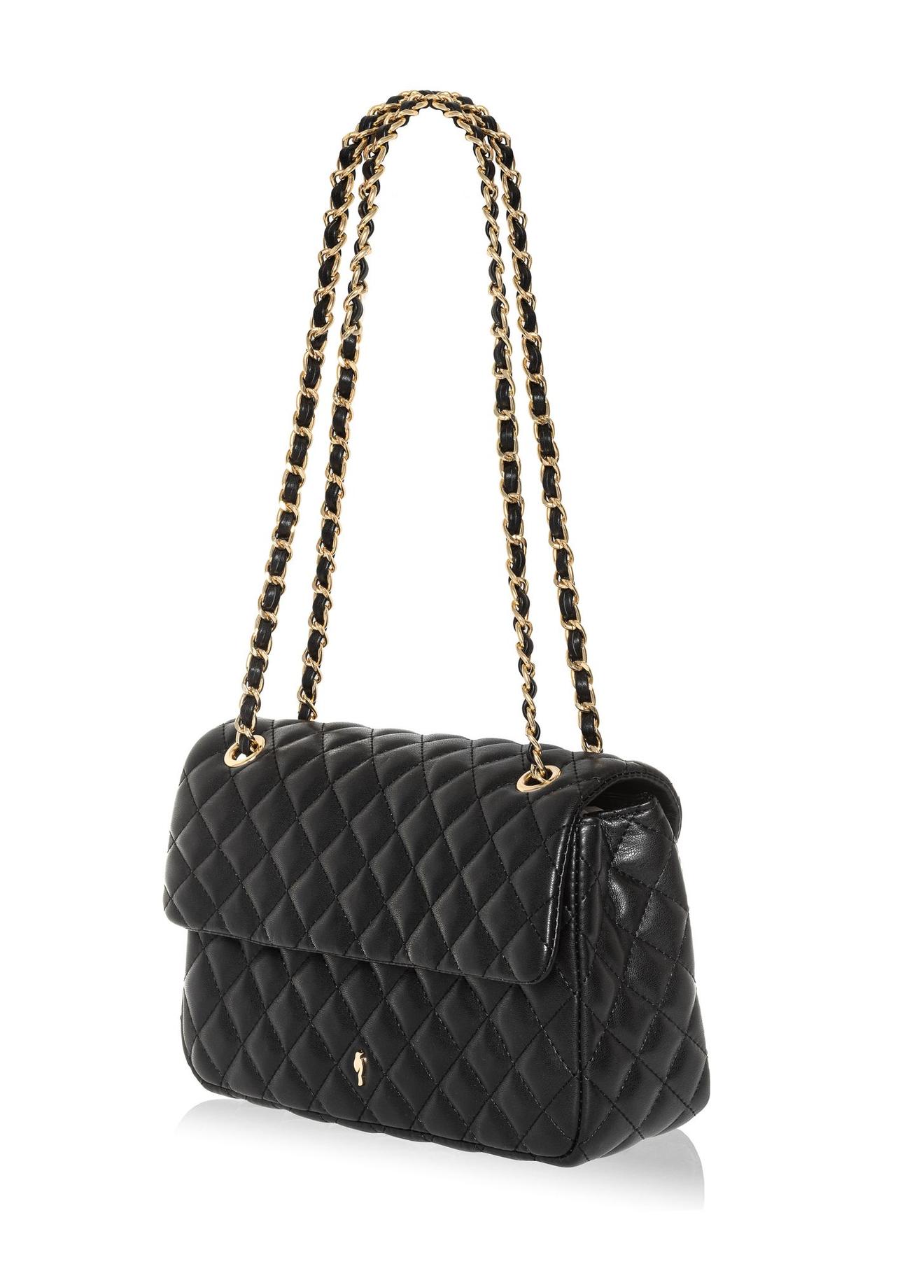 Black quilted chain bag TOREC-0443D-99(W25)-02