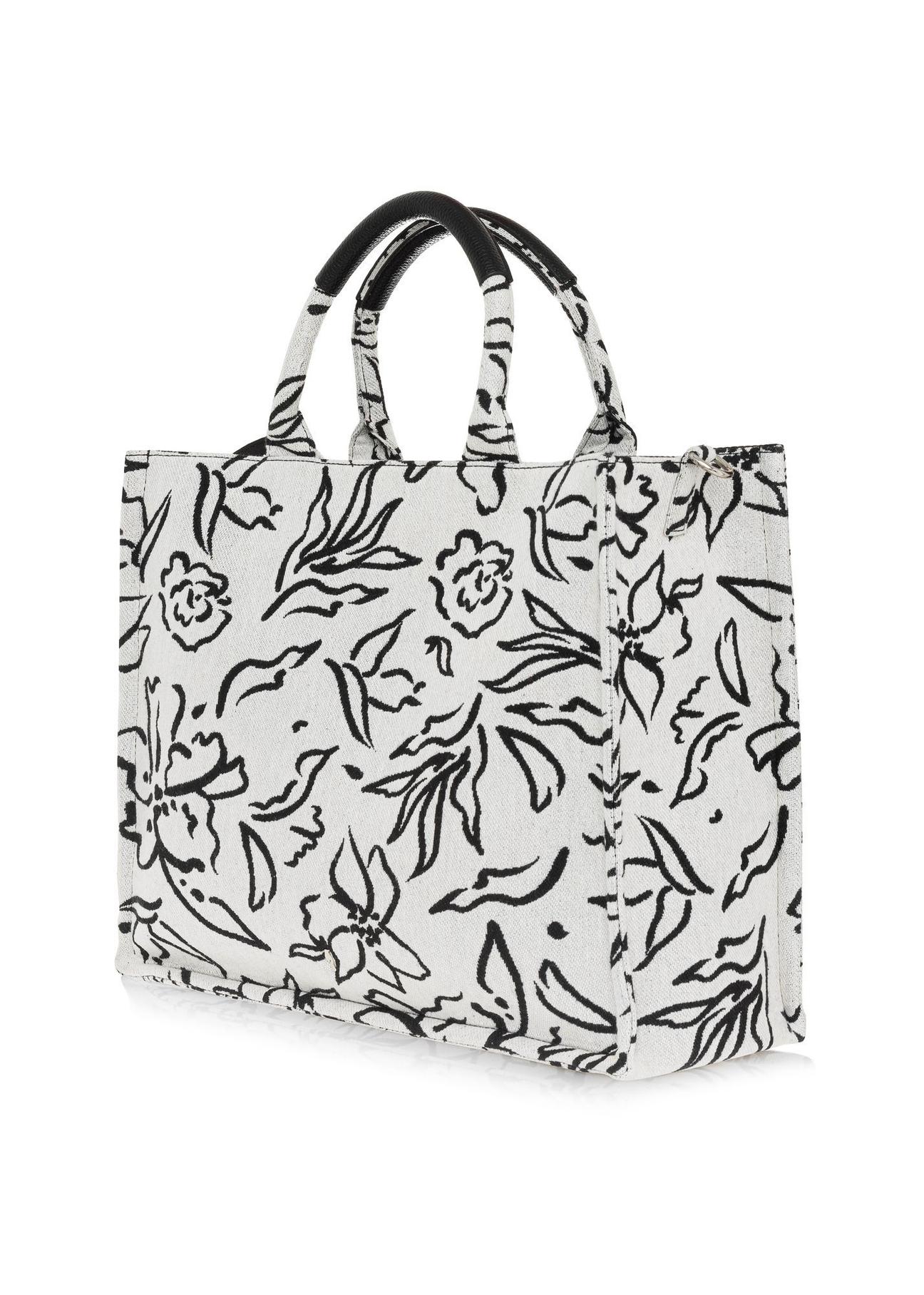 Women's shopper bag in flowers TOREC-0873A-98(W25)