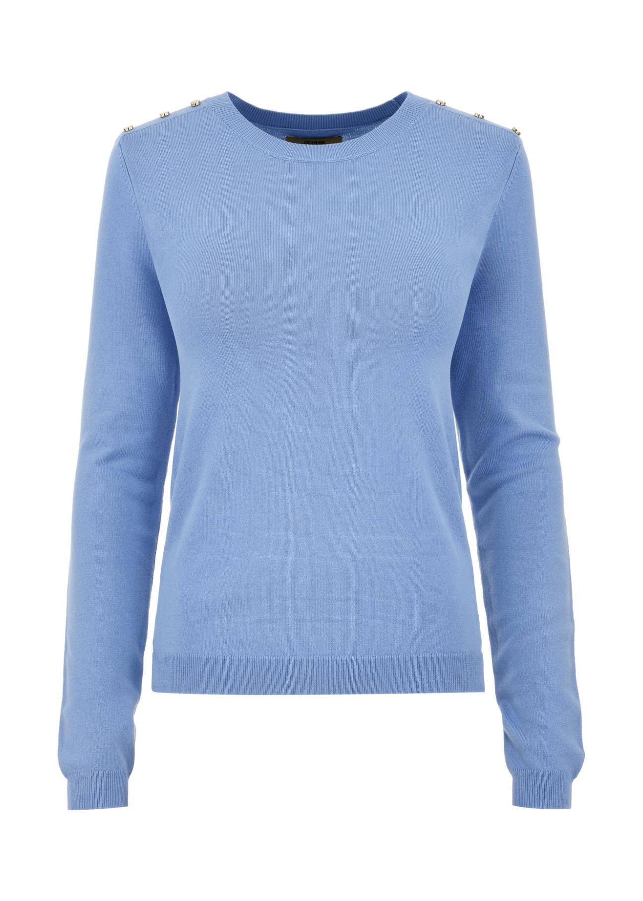 Blue women's basic longsleeve LSLDT-0039-61(W24)-04