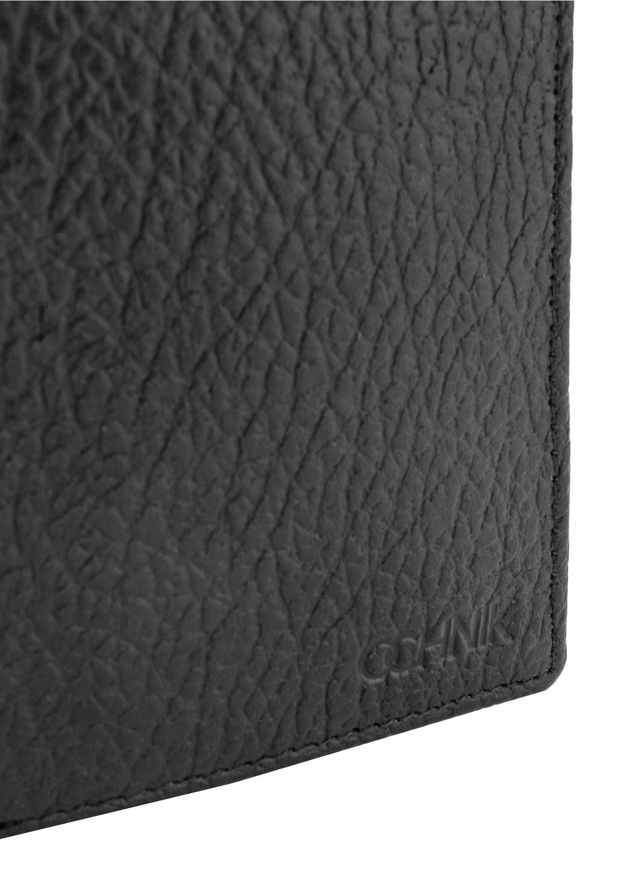 Men's leather wallet with stitching PORMS-0521-99(W23)-07