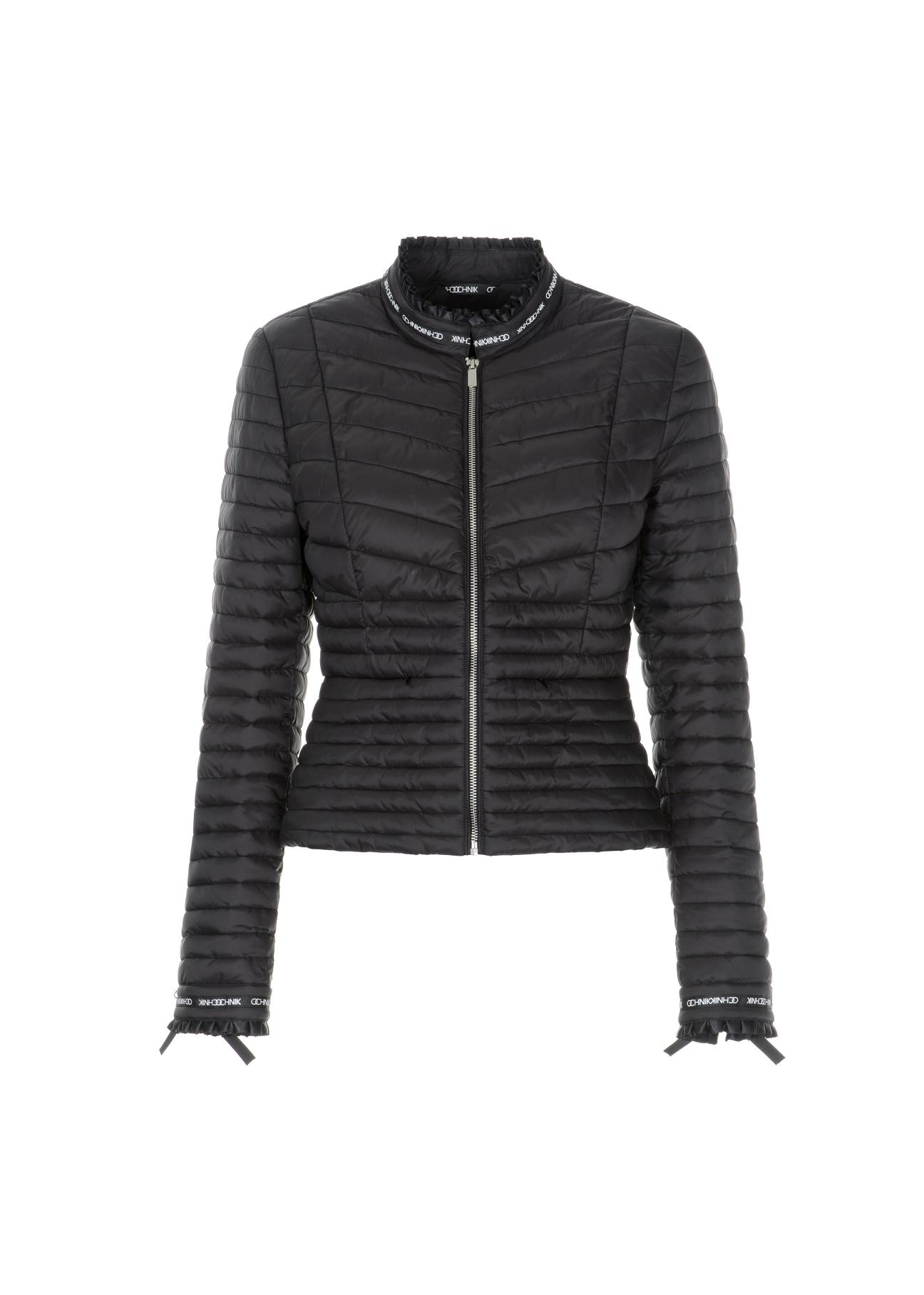 Women's quilted jacket with ribbons KURDT-0294-99(W23)-02