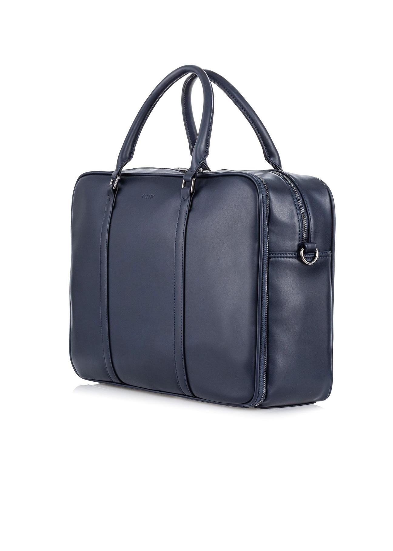 Navy blue roomy men's bag TORMN-0288-69(W23)-02