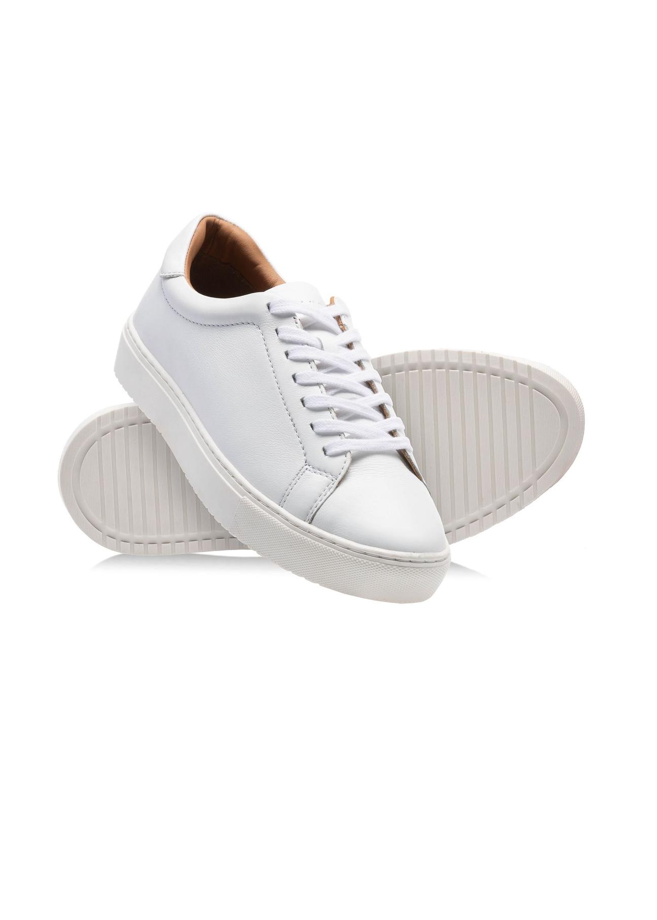 White leather sports shoes BUTYM-0503-11(W25)-05