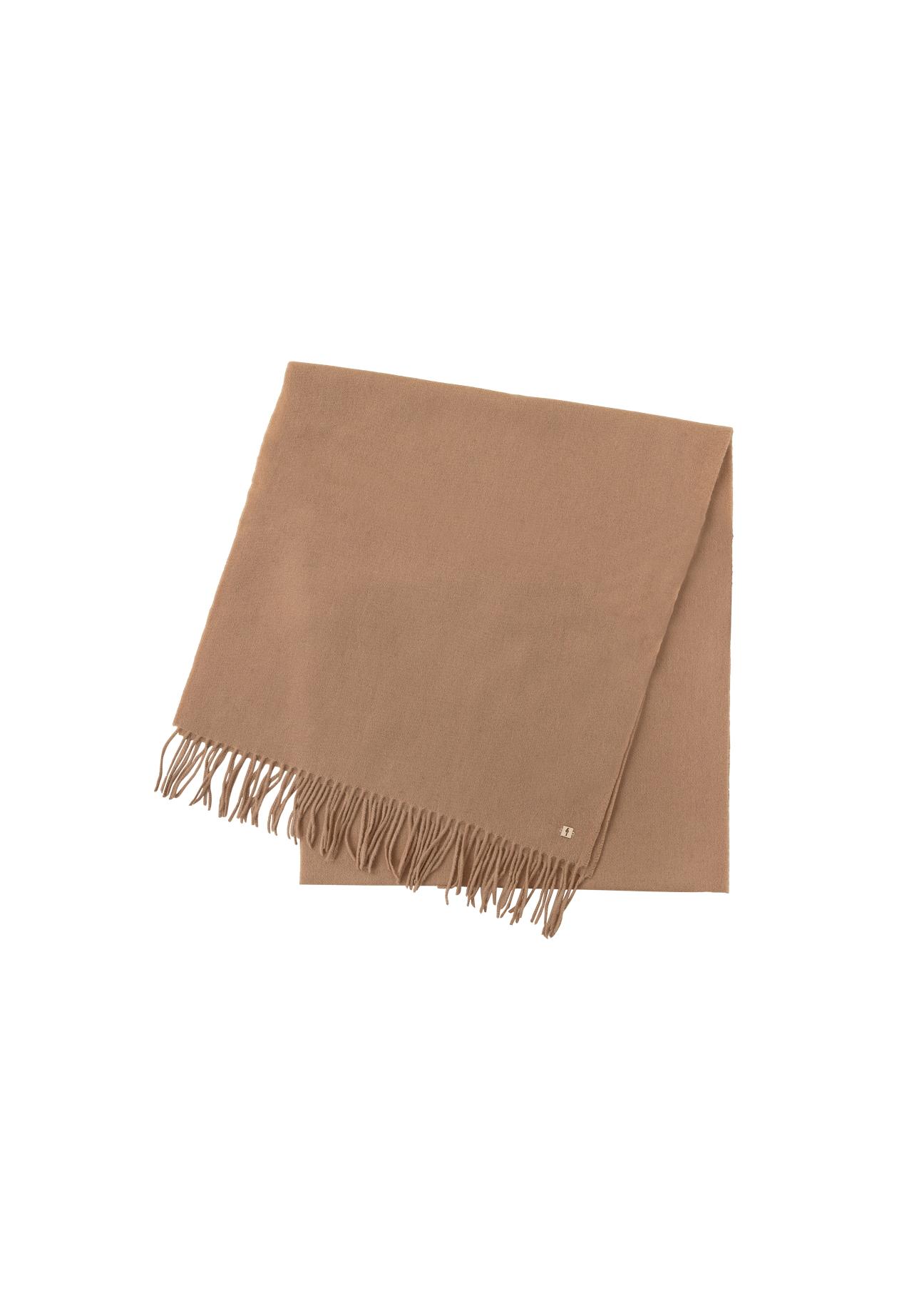 Wool beige women's scarf SZADT-0092-80(Z24)-03