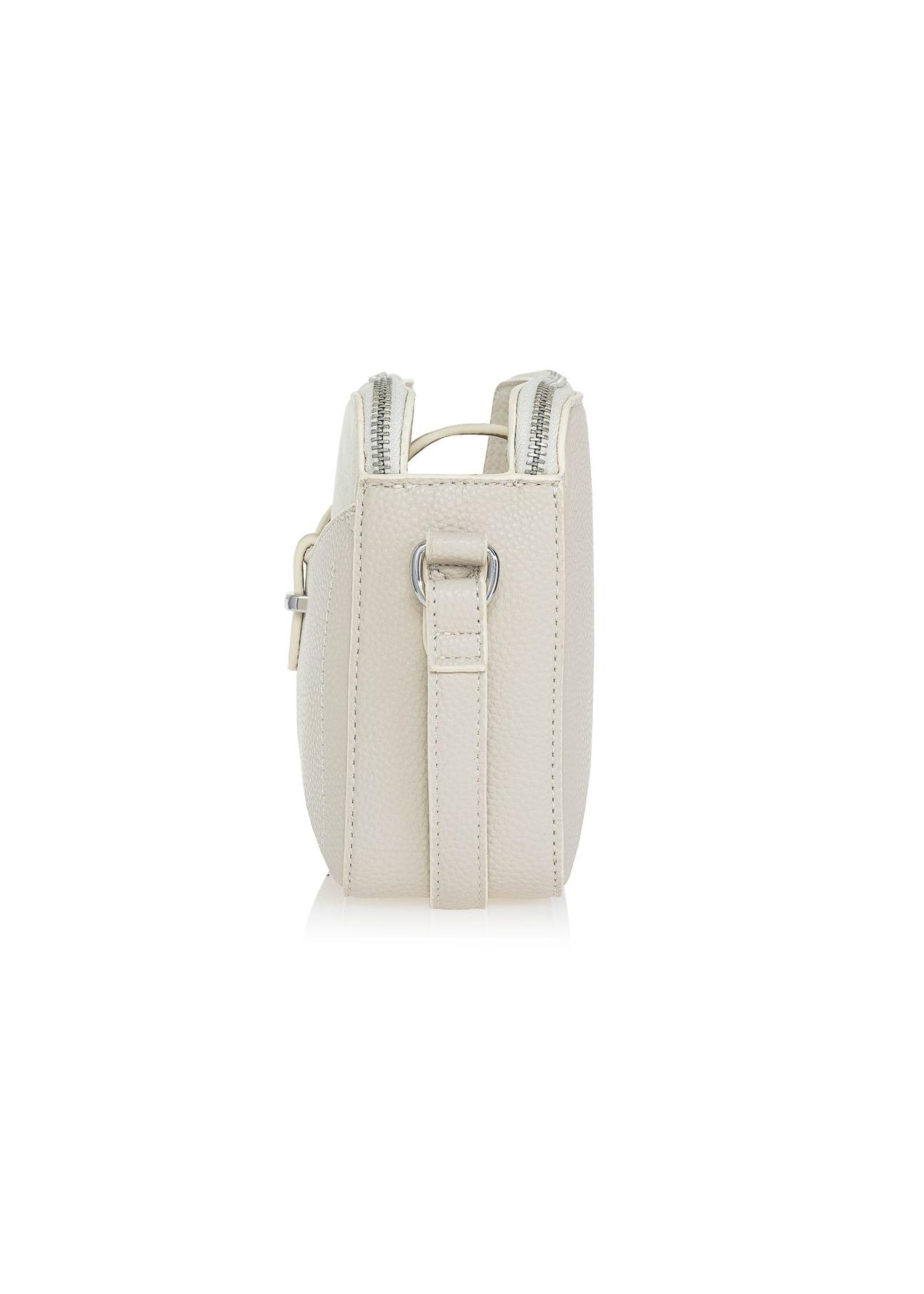 Cream three-compartment women's handbag TOREC-0830A-12(W25)-04