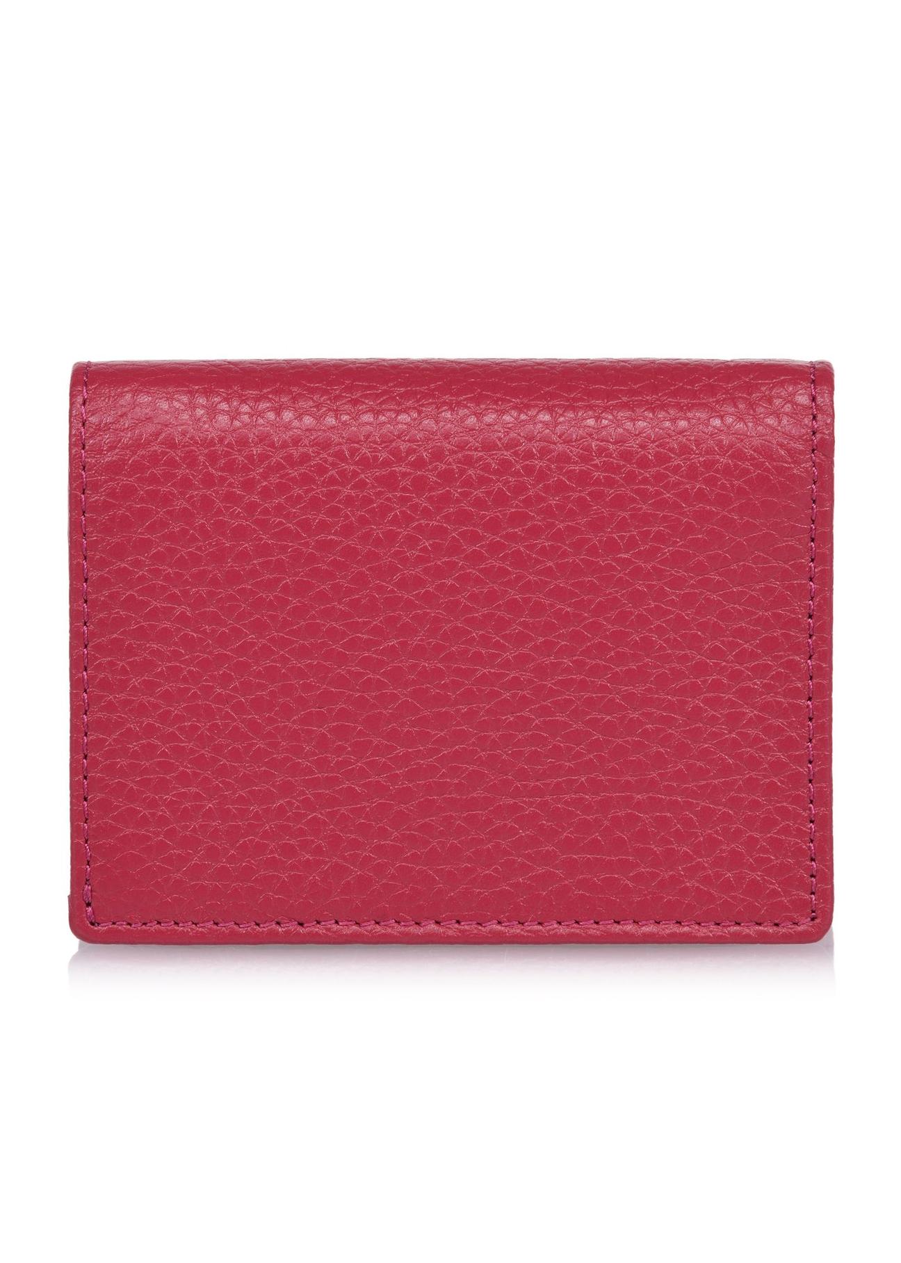 Pink leather women's wallet with RFID protection PORES-0807RFID-34(W24)-02