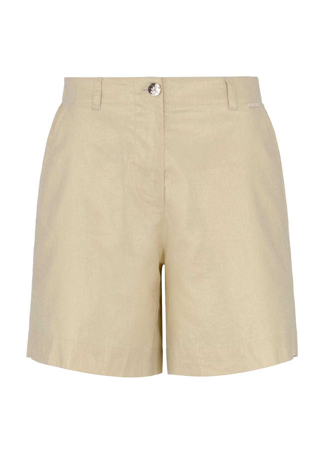 Gold women's shorts SZODT-0007-80(W23)-04