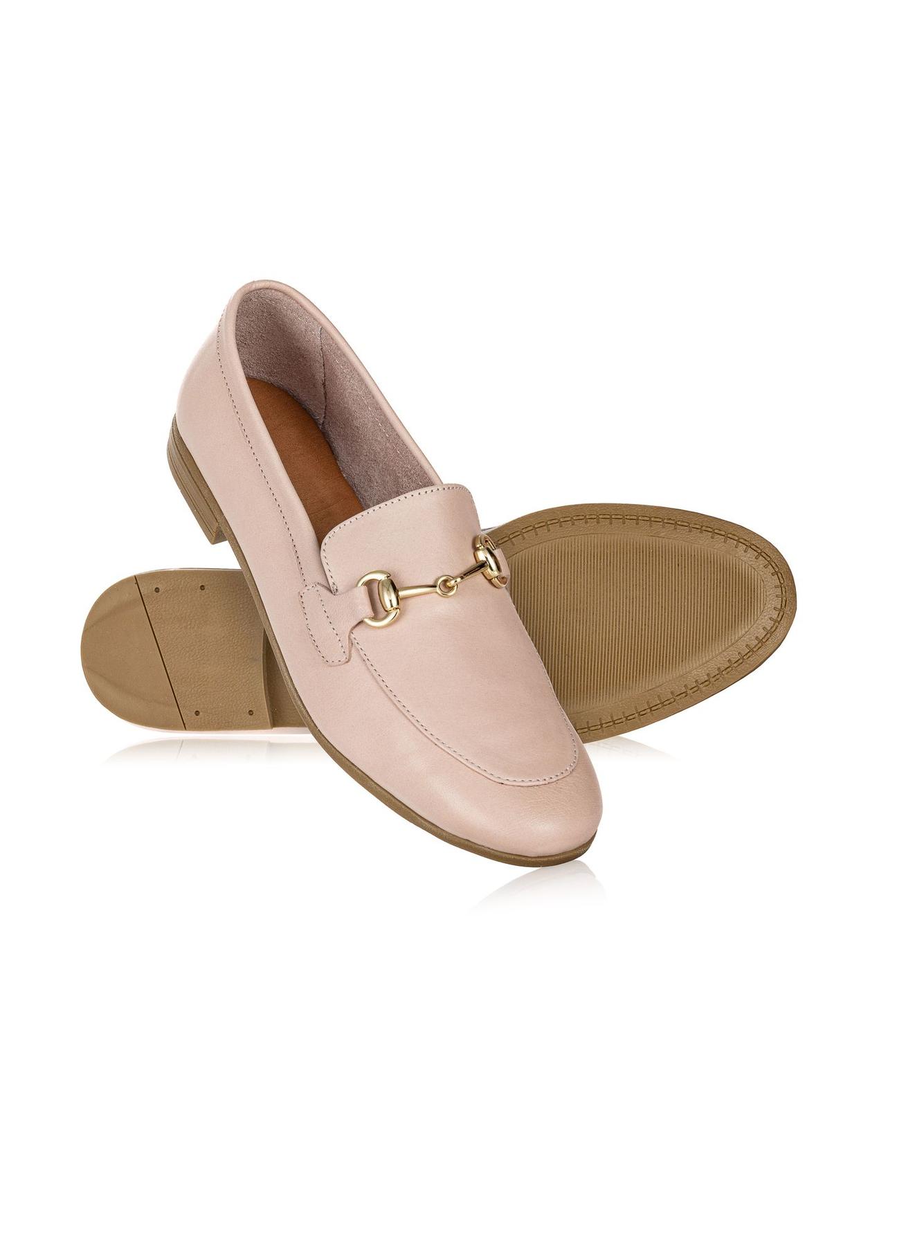 Women's leather moccasins with buckle BUTYD-0916-34(W24)-04