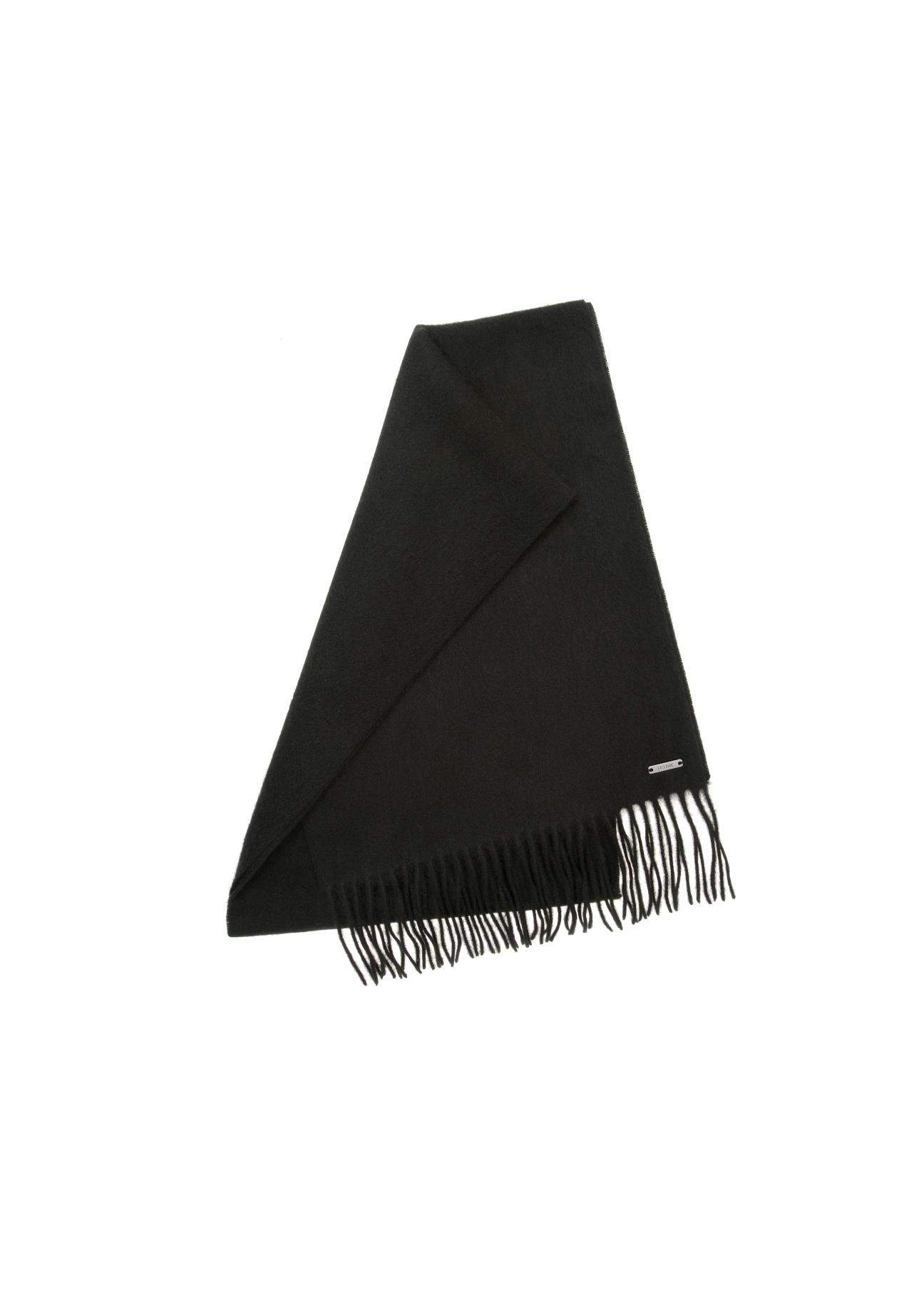 Men's black wool scarf SZAMT-0034-99(Z24)-02