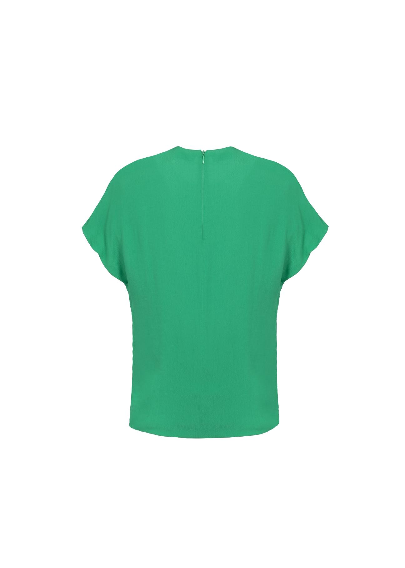 Women's green blouse BLUDT-0047-51(W19)-02