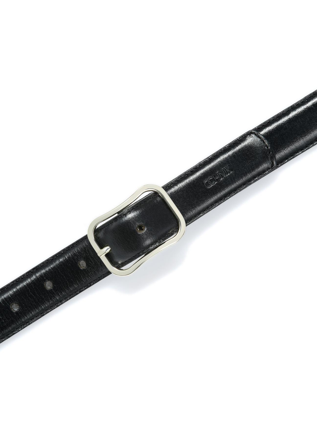 Black leather women's belt PASDS-0317-99(Z24)-03