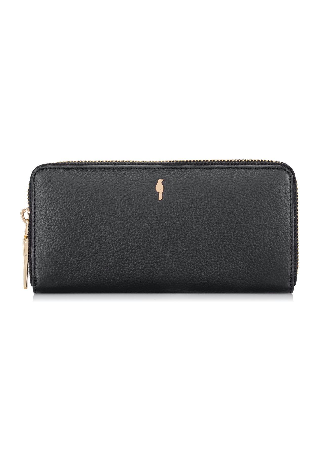 Large black leather women's wallet PORES-0800C-99(Z23)-01