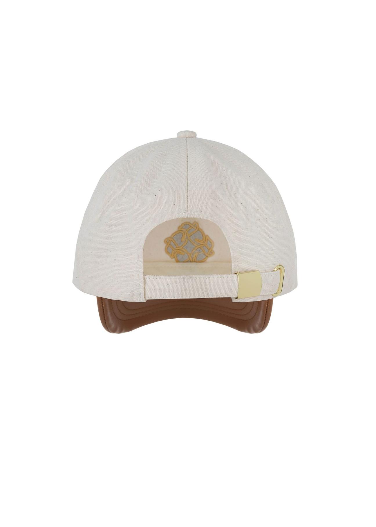 Beige baseball cap with monogram CZALT-0010-23(W24)-02