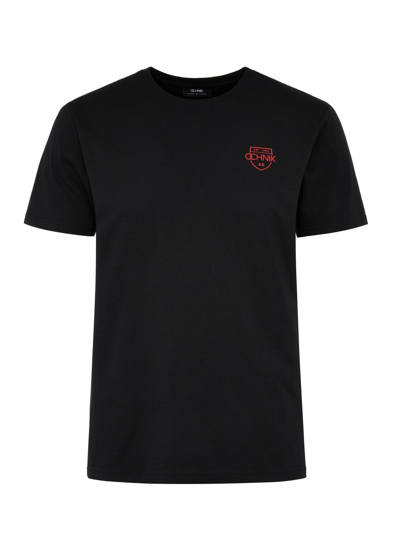 Black cotton men's t-shirt TSHMT-0115-99(Z24)