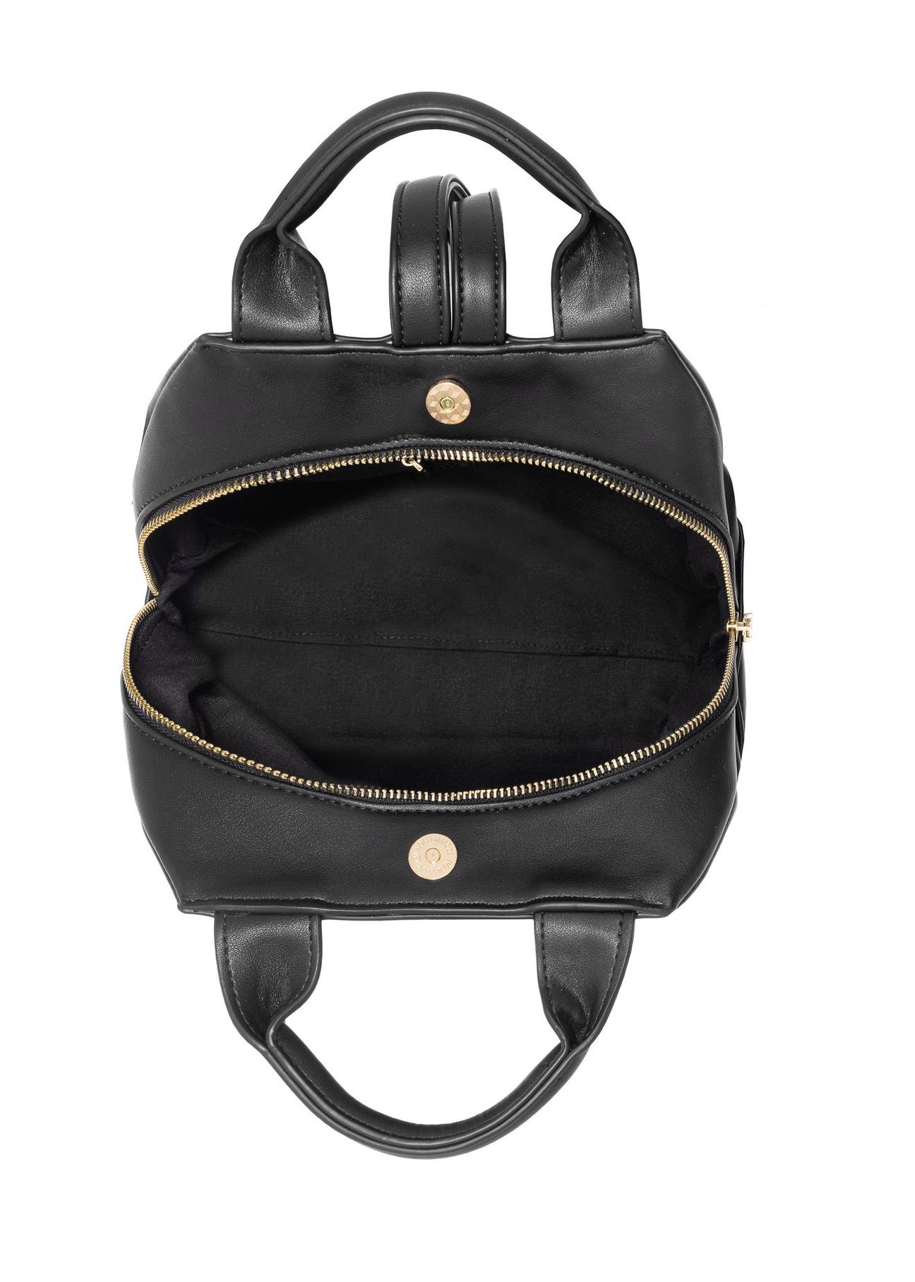 Black women's backpack made of imitation leather TOREC-0923A-99(W25)