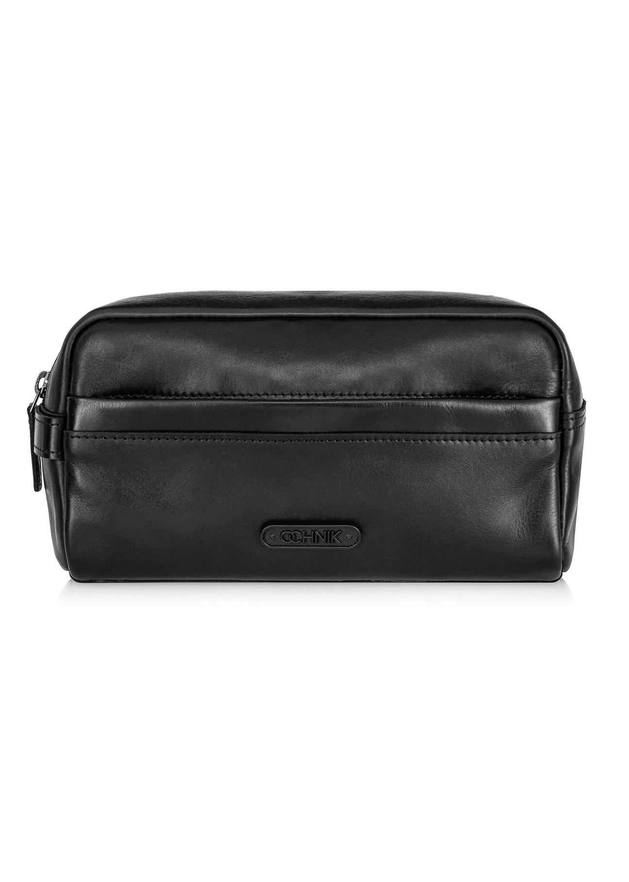 Black leather men's cosmetic bag TORMS-0432-99(Z24)-02