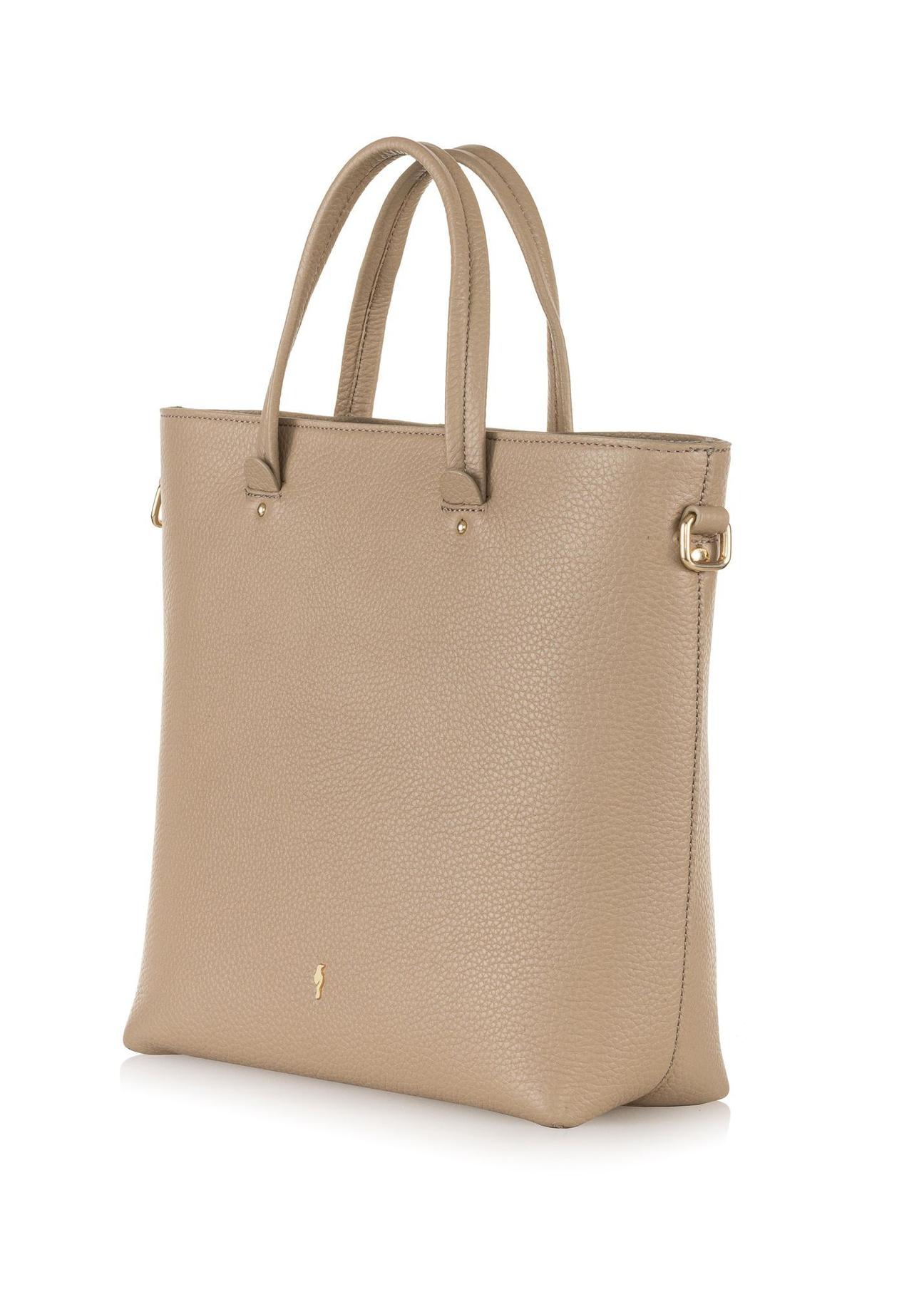 Beige leather handbag for women TORES-0728B-81(W24)-02