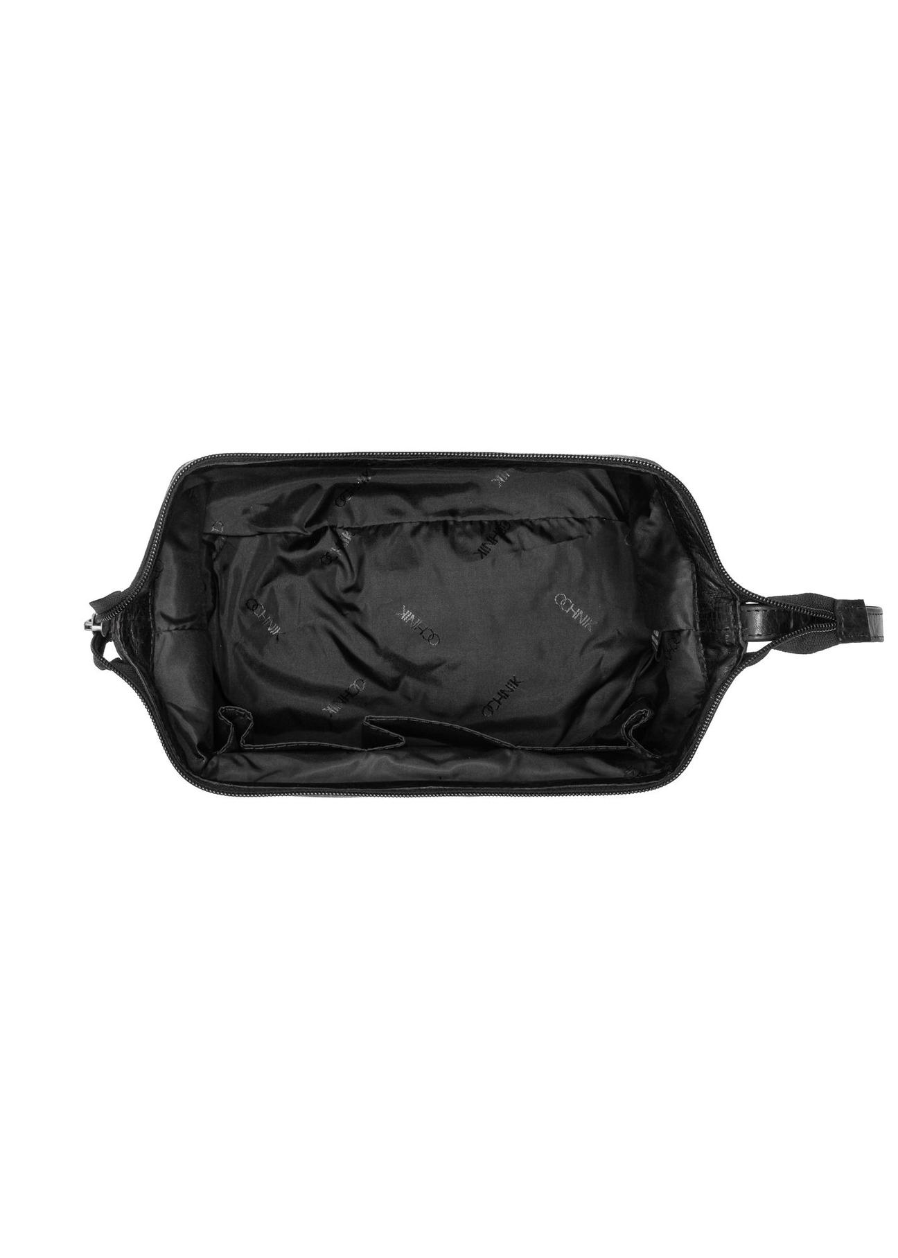 Black leather men's cosmetic bag VB-206A-99(KS)-07