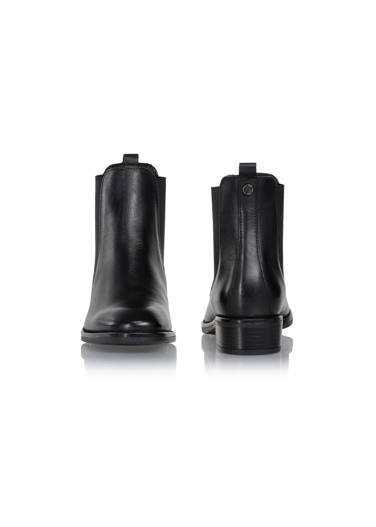 Women's black leather boots BUTYD-0936A-99(Z23)-03